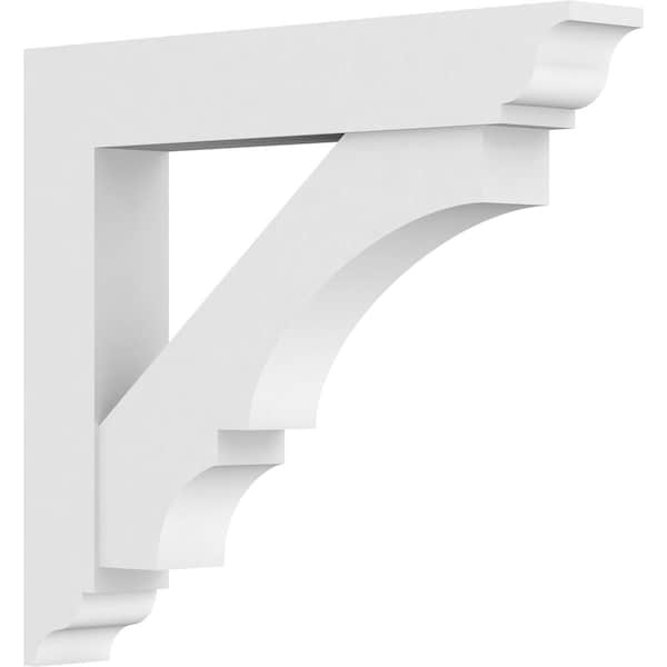 Ekena Millwork Standard Balboa Architectural Grade PVC Bracket With Traditional Ends, 5"W x 30"D x 30"H BKTP05X30X30BOA01 - main